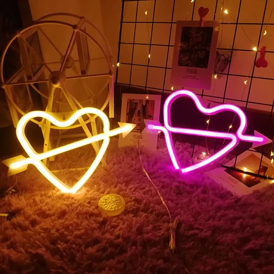 Cupid's Heart LED Neon