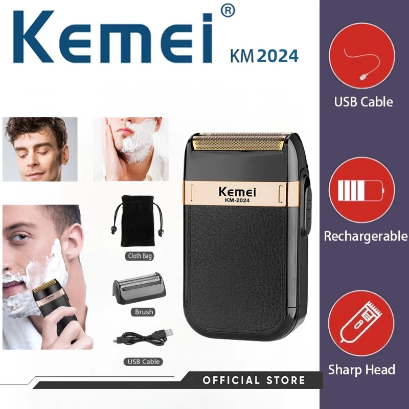 Kemei KM-2024 Shaver Waterproof Tool Shaver Beard