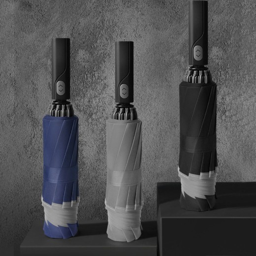 Automatic Reflective Strip Reverse Umbrella 10-bone Umbrella