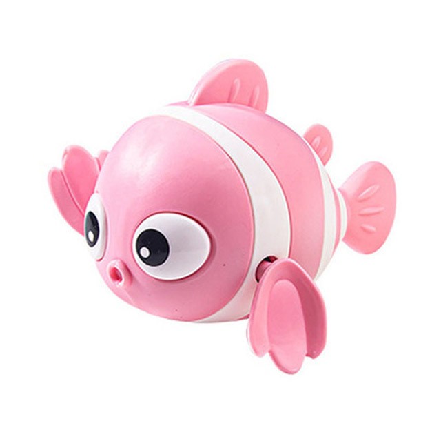 Baby Bath Toys - Cute Swimming Fish Cartoon Animal Wind-Up Floating Toys