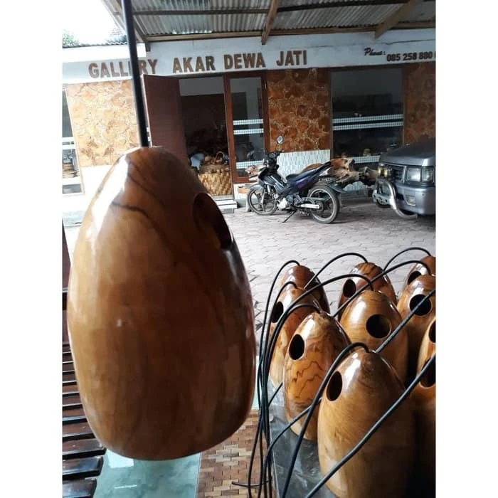 Teak Wood Lamp Decoration