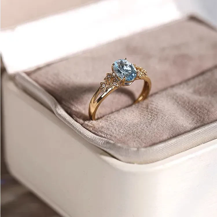 Aquamarine Ring Affordable Luxury Fashion