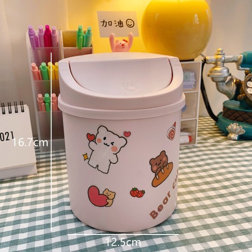 Cute Girly Heart Mini Rubbish Bin