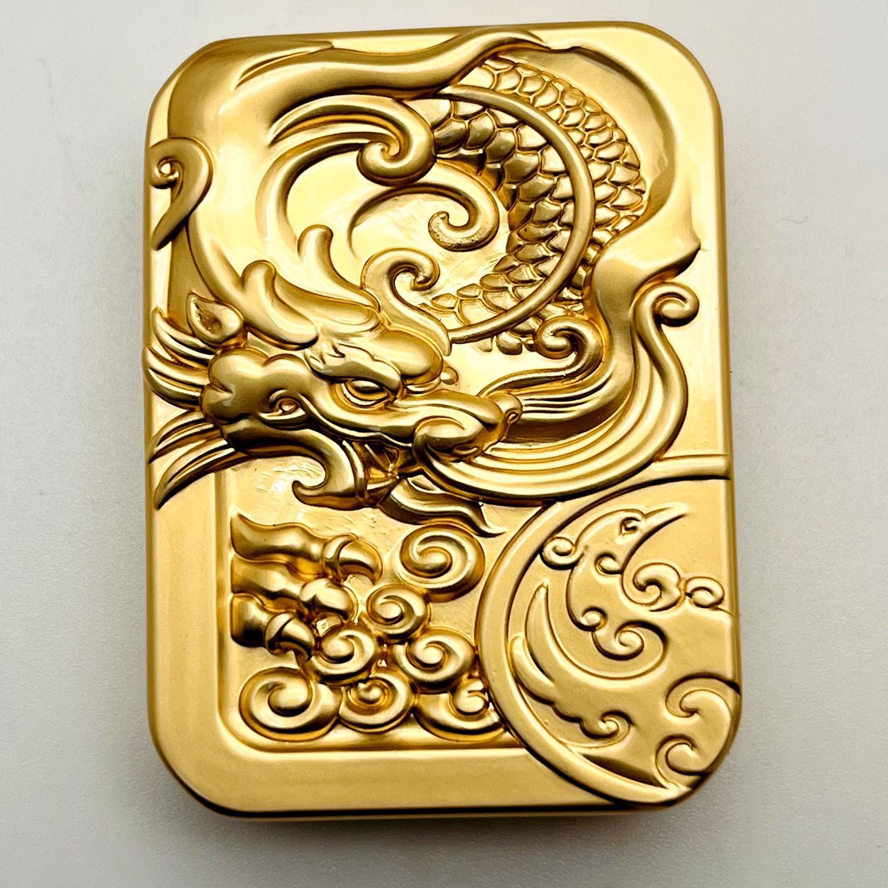 New EDC Metal Snap Coin Push Card Fidget Spinner - Year of the Dragon Zodiac Ornament