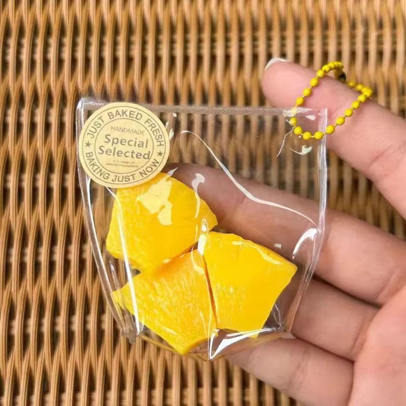 Kawaii Squishies Mochi Decompression Simulation Fruit Toys - Antistress Squeeze Keychain for Kids Party