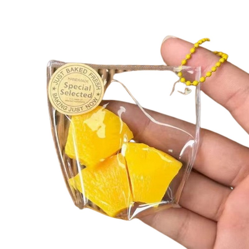 Kawaii Squishies Mochi Decompression Simulation Fruit Toys - Antistress Squeeze Keychain for Kids Party