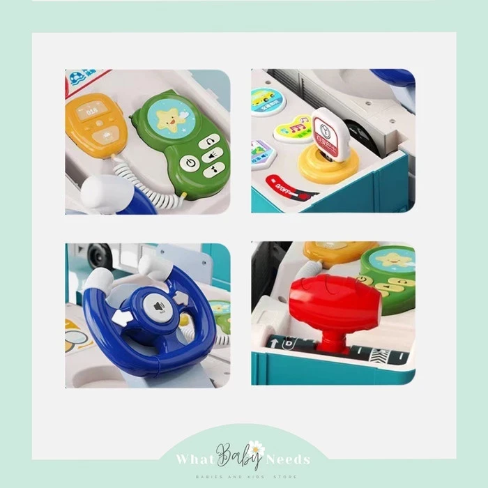 Educational Toys for Children Steering Wheel Car Bus Transformer Toy