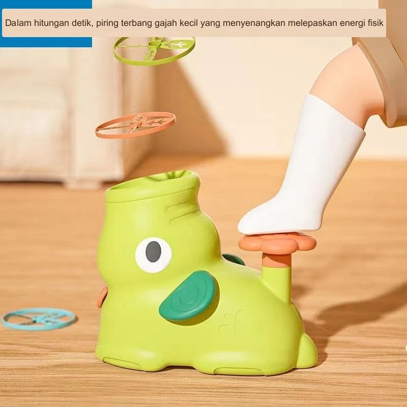 New Elephant Wangwang Flying Saucer/Children's Outdoor Toys/Bamboo Dragonfly Feet Step On Boys and Girls Frisbee