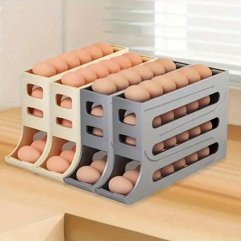 The Egg Dispenser Automatically Rolls The Egg Tray Finisher, Saving Space. The Egg Roller Of The Refrigerator Can Accommodate 25 Eggs At The Same Time, Which Is Suitable for Refrigerators, Kitchens, Cabinets And Dining Tables