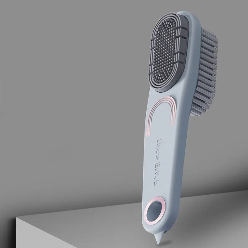 Double-Sided Shoe Brush with Anti-Slip Handle
