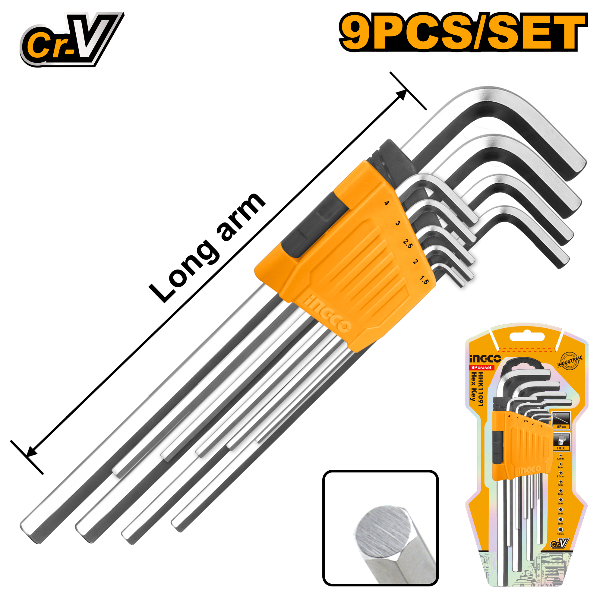 Hex key 9Pcs Longarm set