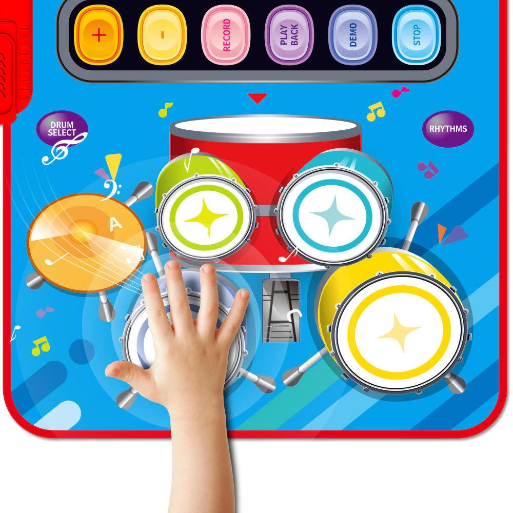 Musical Instrument Toys Drum And Piano 2in1 Music Playmat Educational Music Toys / Drum Set / Piano Set
