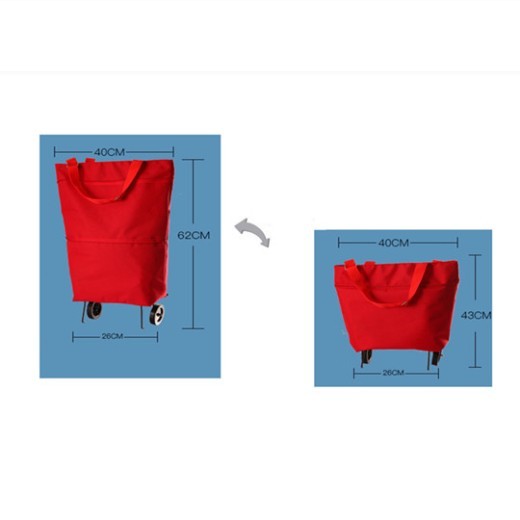 Home Folding Tug Bag Wheel Shopping Travel Bag Shopping Cloth Bag Luggage Bag Folding Shopping Bag