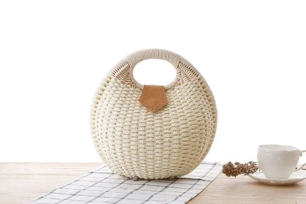 Rattan handbag
