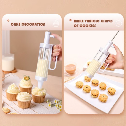Cookies Gun Christmas Halloween Biscuit Mold Flower-making Gun Kitchen Gadgets
