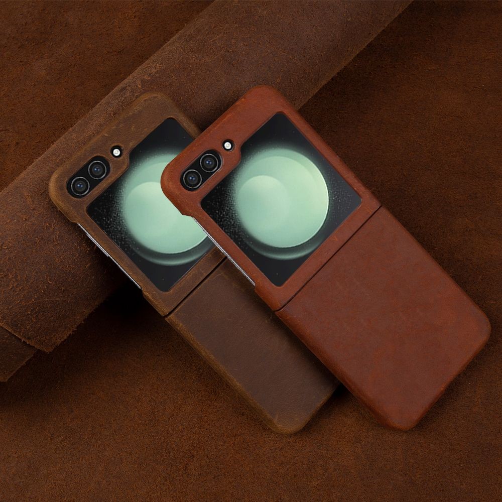 Hand Made Genuine Leather Case for Samsung Galaxy Z Flip Series