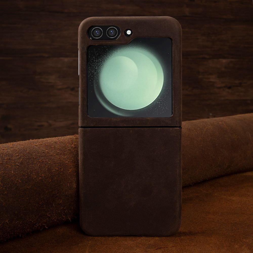 Hand Made Genuine Leather Case for Samsung Galaxy Z Flip Series