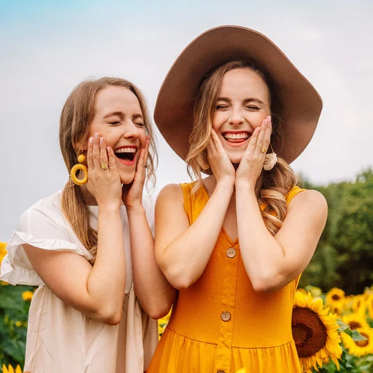 Best Bitches Matching Half Enamel Heart-Cut Rings