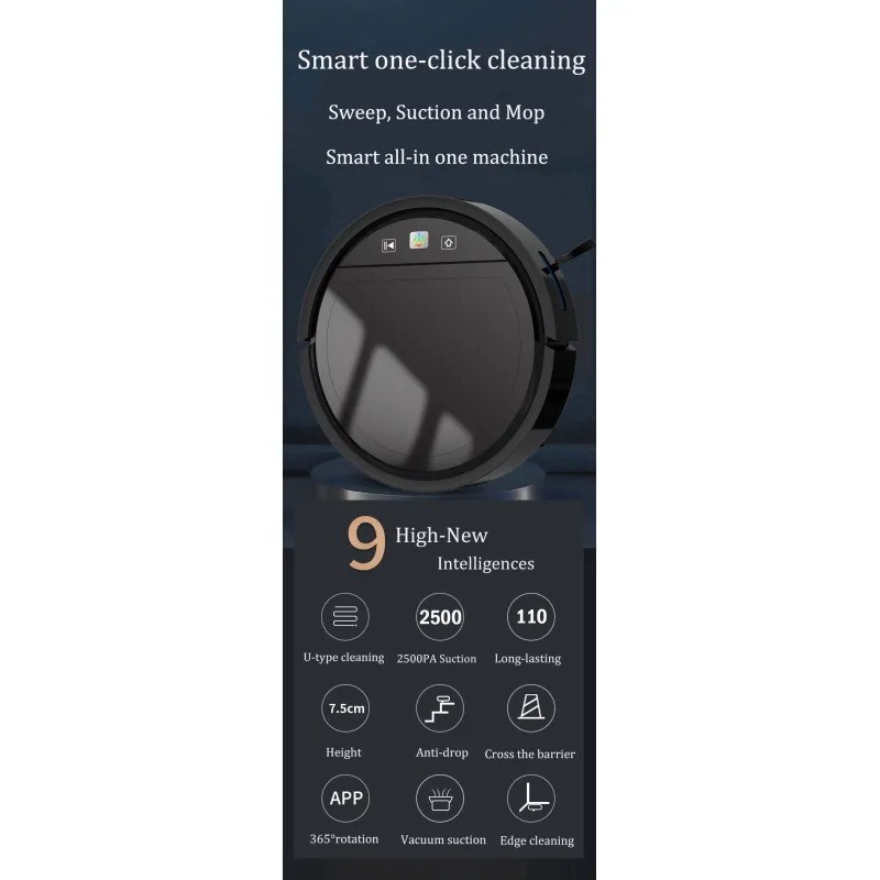 Automatic Rechargeable Sweeper Vacuum Cleaner with Remote Control