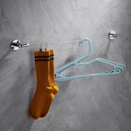 Balcony Invisible Punch-free Shrinkage Clothesline