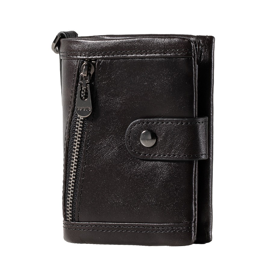 Zipper Vgenuine Leather Wallet For Women