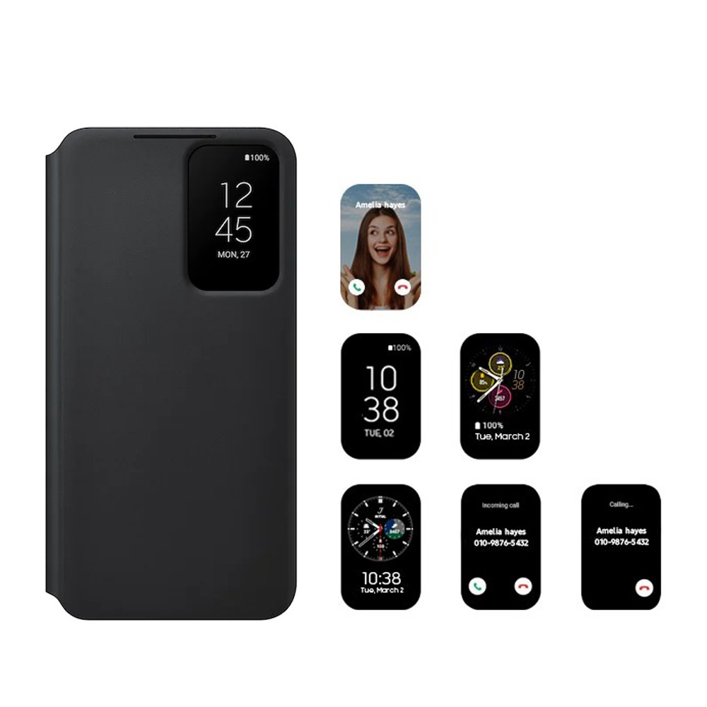 Original Samsung Clear View S-View Flip Cover for Galaxy S22/S22+