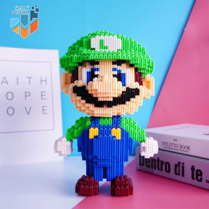 SMY Toystown Nano Blocks Super Mario Bros. 3D Model, Toy Block Stacking, DIY Construction Block, Jumbo Bricks Magic Block Great