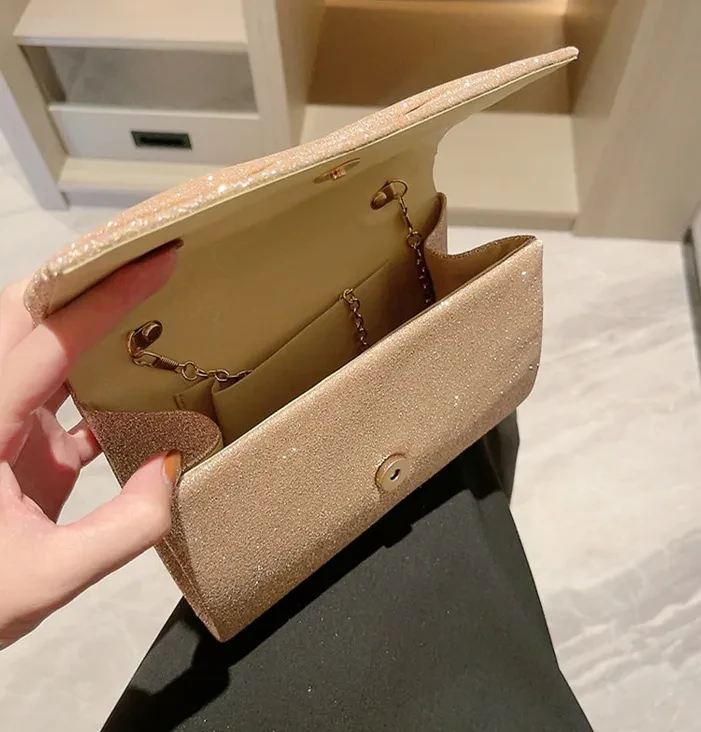 Gold Fashion Envelope Clutch