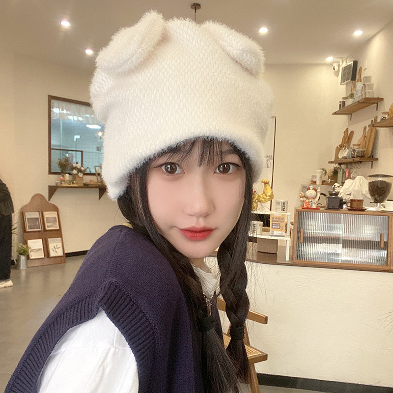 Net Red Ruffian Young Winter Plush Fleece Warm Hat