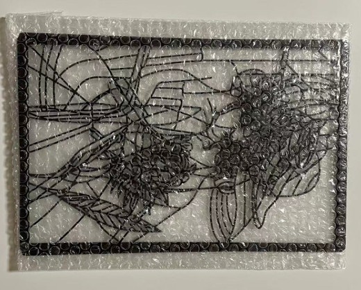 Metal Abstract Female Picture Frame