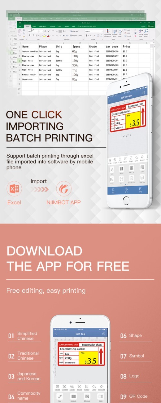 B21 Food Pricing Machine Packaging Date Coding Machine