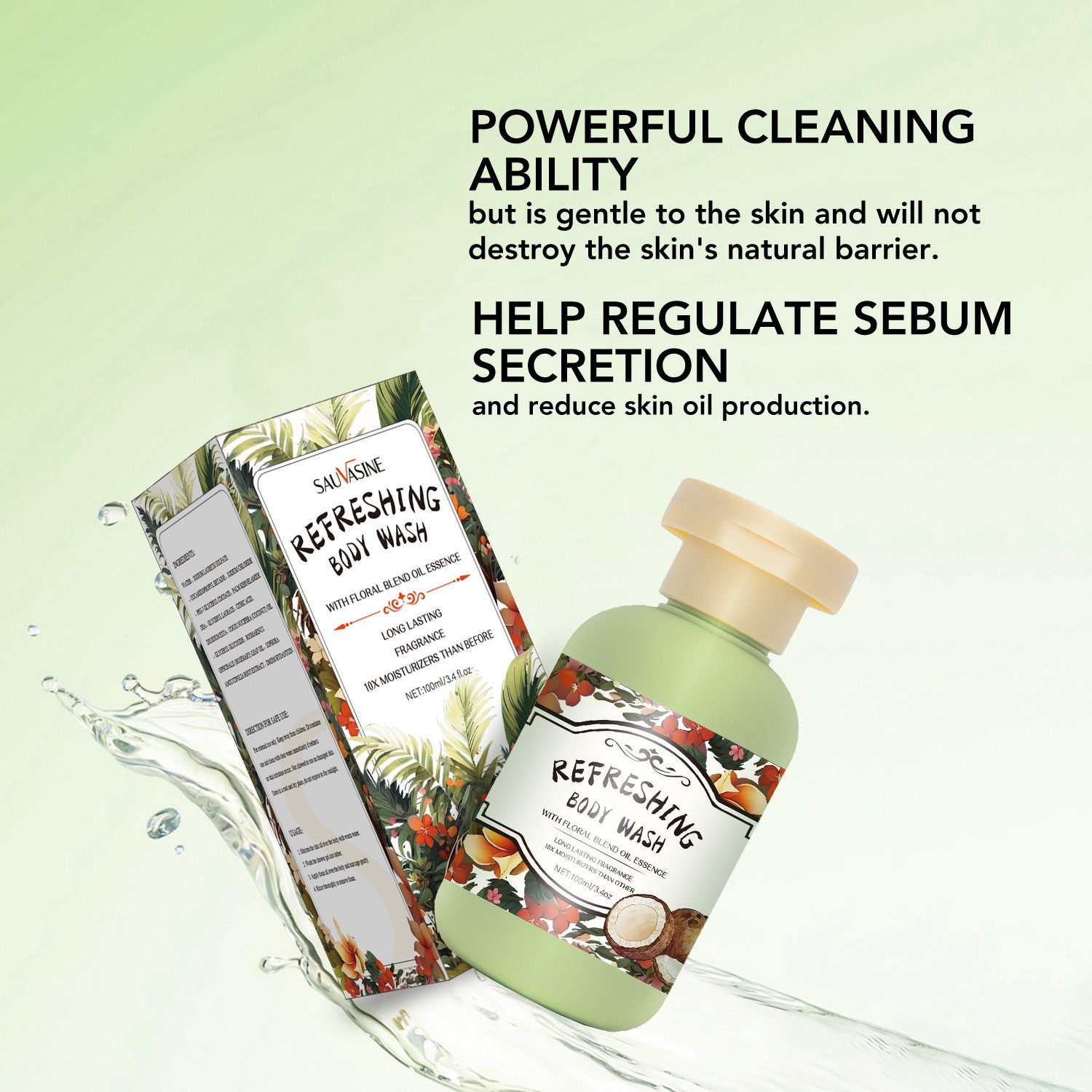 Shower Gel Cleaning and Moisturizing