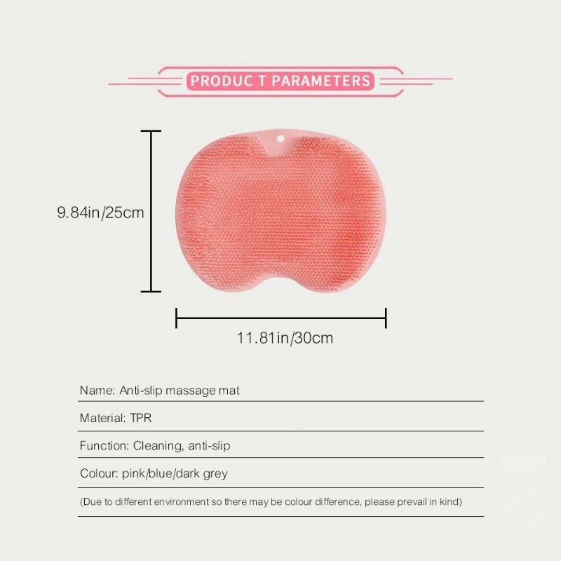 Wall Mounted Back Scrubber Shower Massage Pad