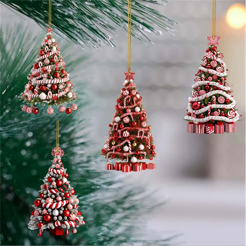 4PCS Christmas Tree Hanging Ornaments Pendant