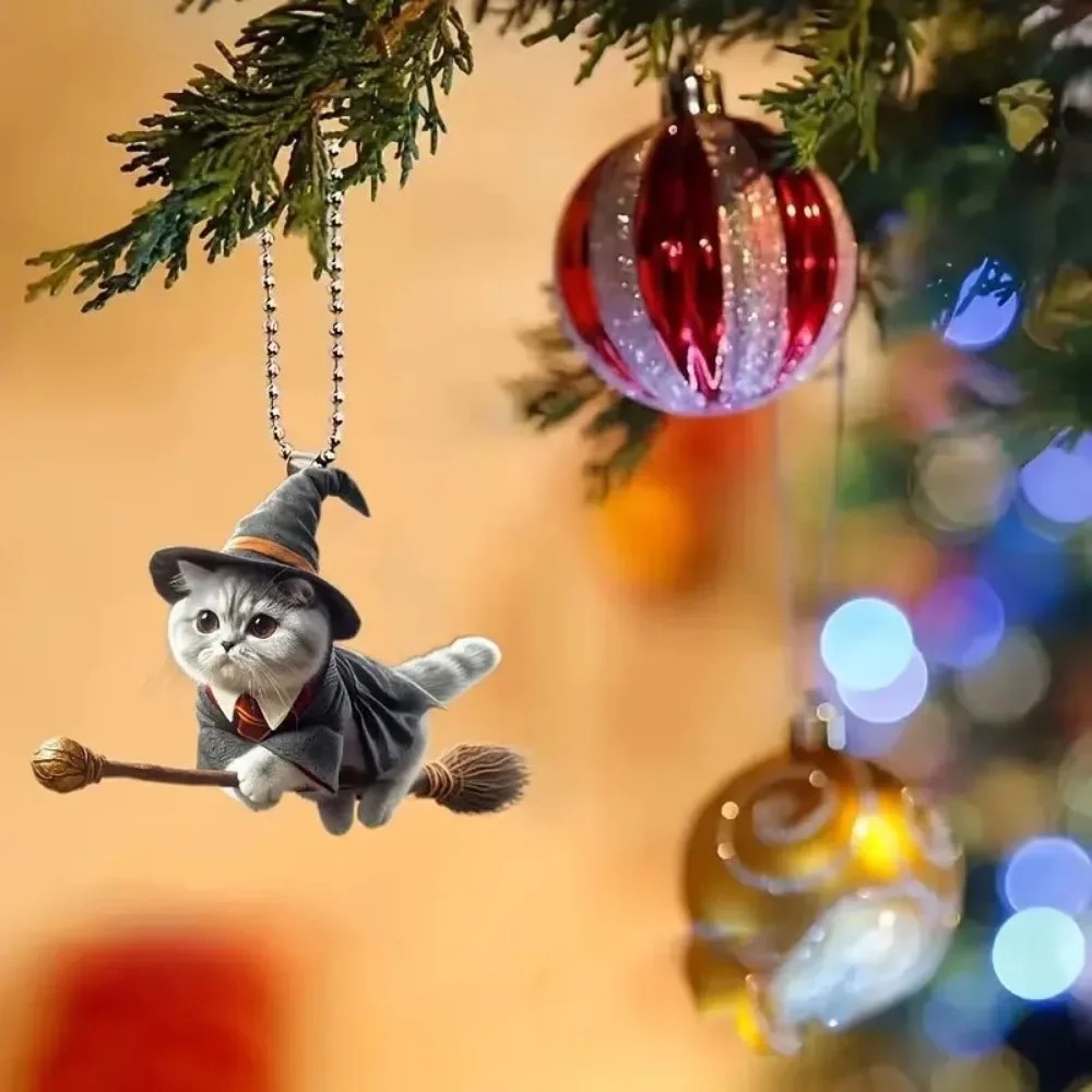 Acrylic Flat Magic Cat Cute Cartoon Pendant