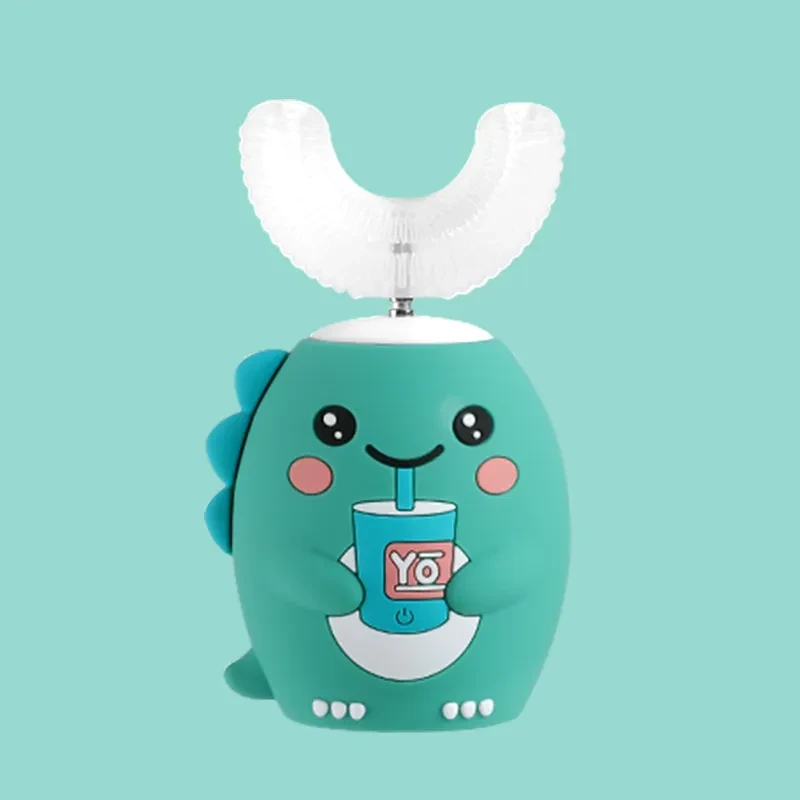 Kids U Shaped Electric Toothbrush with 4 Brush Heads, Sonic Toothbrush Kids with 5 Modes