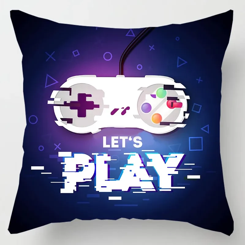 Gamepad Button Printing Sofa Pillow Cover