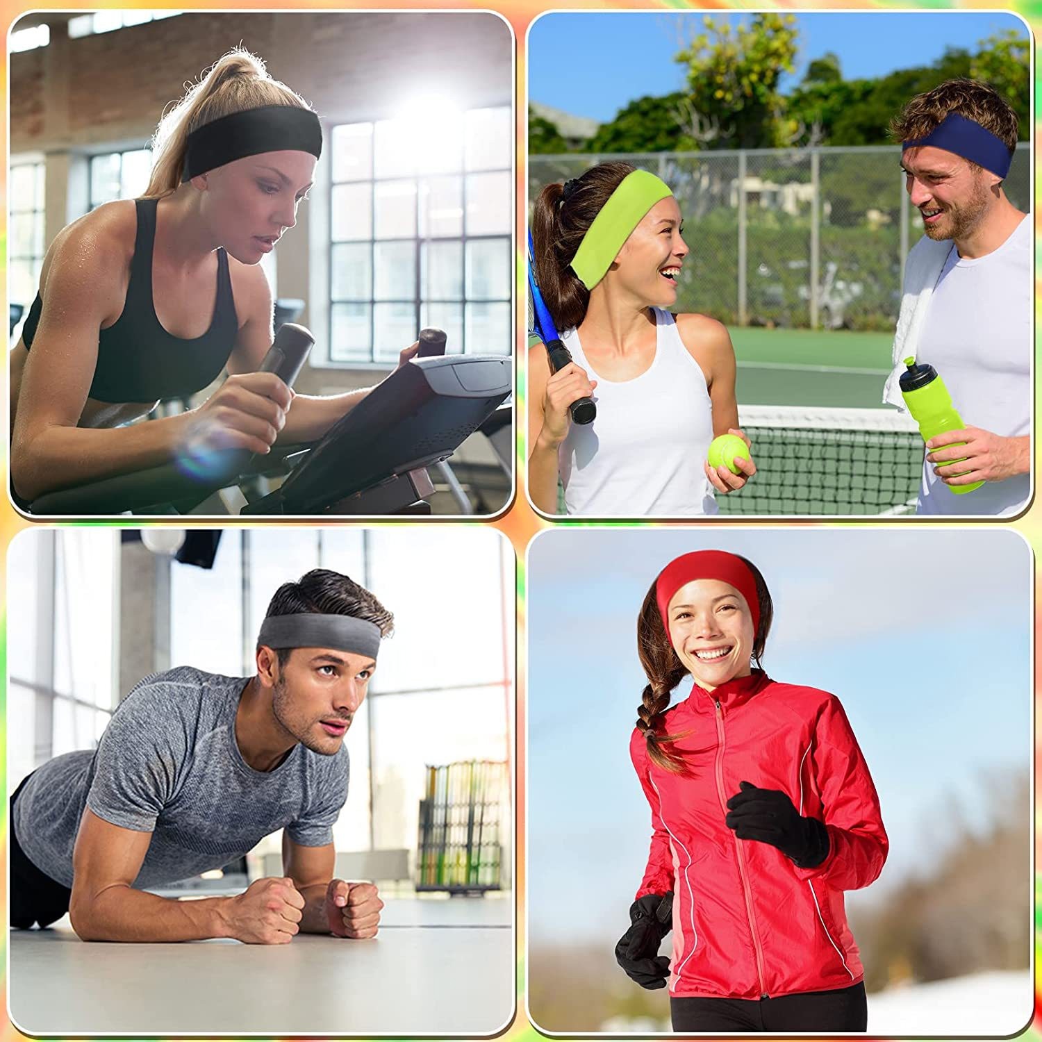 Sports Fitness Bandeau Solid Color Hair Band