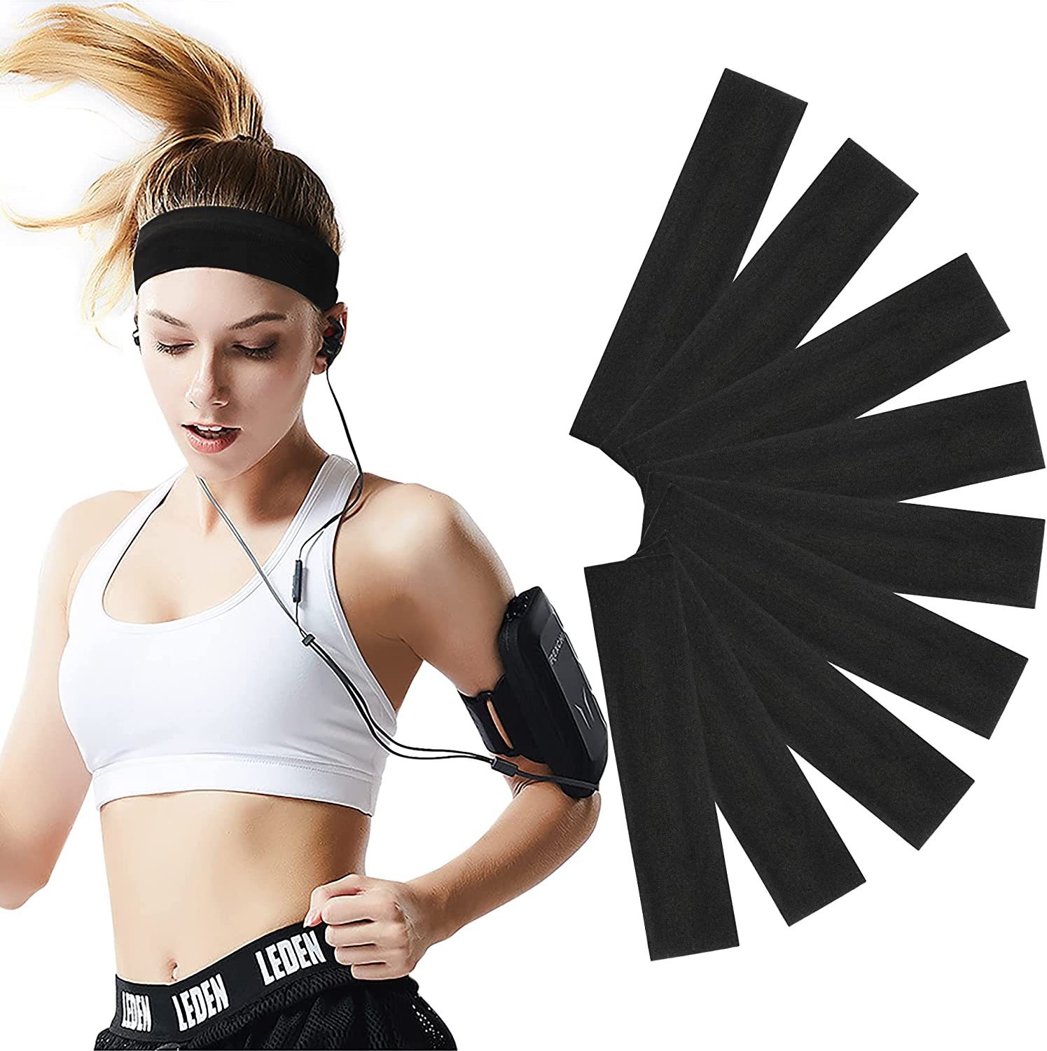 Sports Fitness Bandeau Solid Color Hair Band