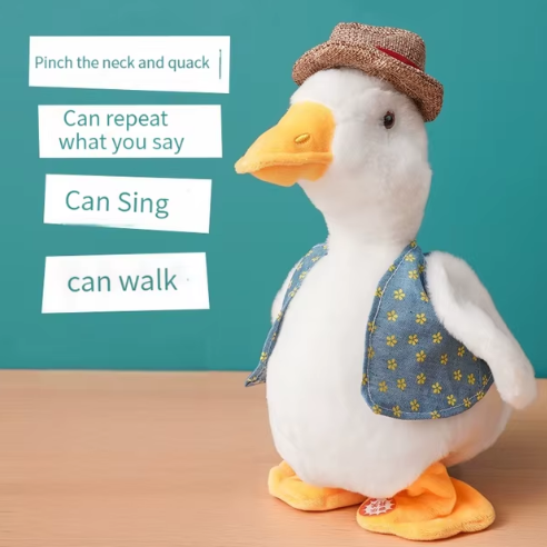 Repeated Ducks Kids Lovely Talking Repeat Duck Talking Musical Stuffed Plush doll Educational Toy Children's Plush Toy Fun Gift