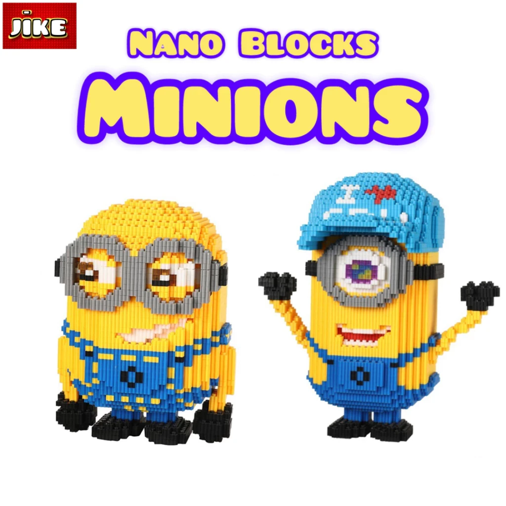 Jike Nano Blocks Medium Series Character The Minions 3D Model, Toy Block Stacking Cuts & Cool Minion