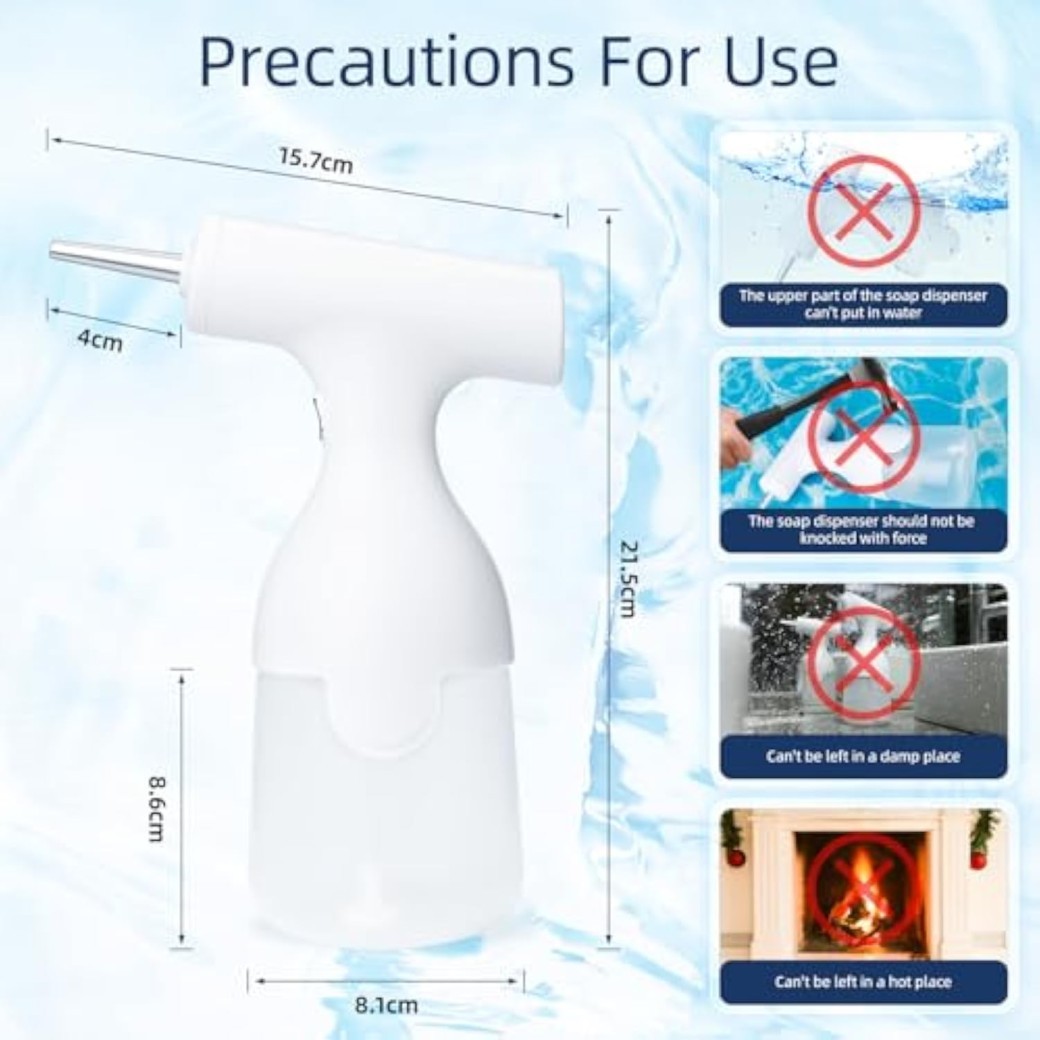 Electric Dog Cleaning Foam Soap Dispenser Soap Dispenser For Pet Bath Kitchen Sink Bathroom Rechargable And USB Cable