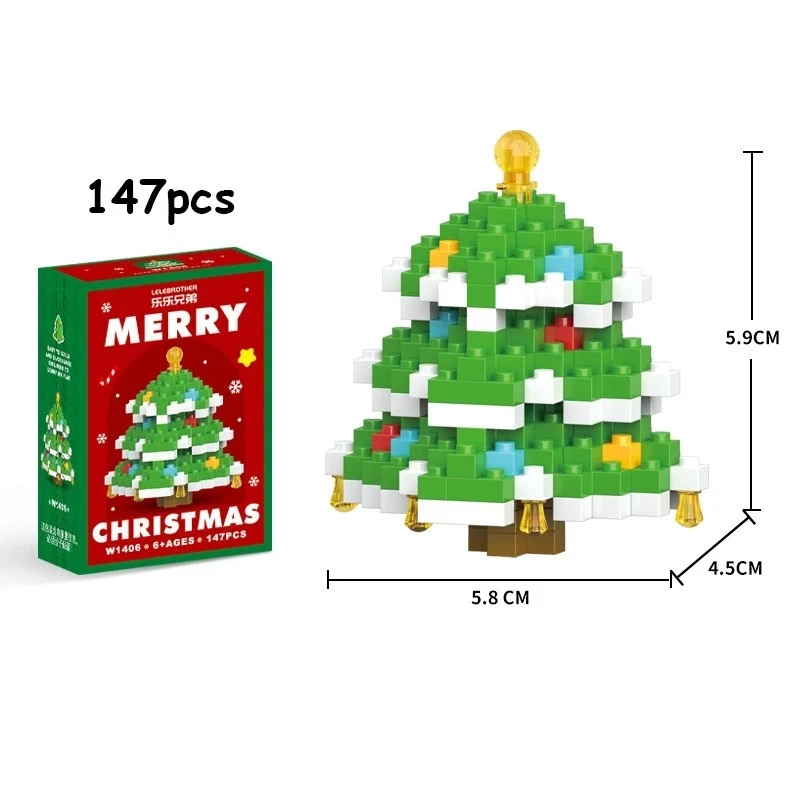 Babee Toy Christmas Nano Block Christmas Toys Stacking Building Block Block Snowman Bricks Educated Gift