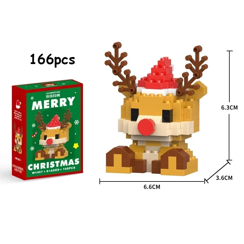 Babee Toy Christmas Nano Block Christmas Toys Stacking Building Block Block Snowman Bricks Educated Gift