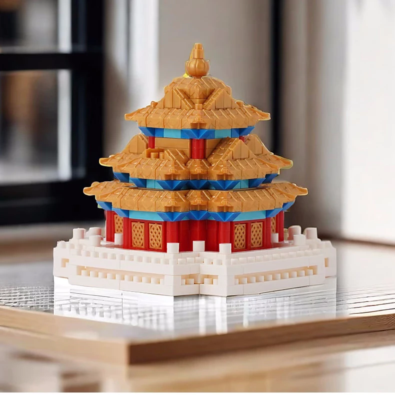 Toys Nano Block Corner Tower Building Block Block Stacking Chinese Architecture Block Brick Gifts