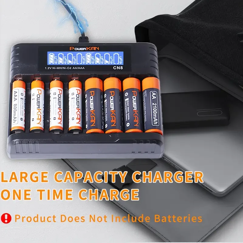 PowerKAN 8-slot AA AAA Battery Charger