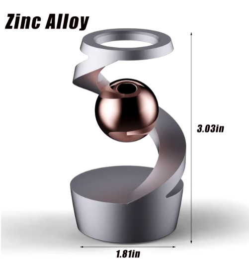 Desktop Rotating Gyroscope Finger Fidget Spinner Toy All Aluminum Alloy Spinning Gyro Silver Metallic Accents For Adults Gift