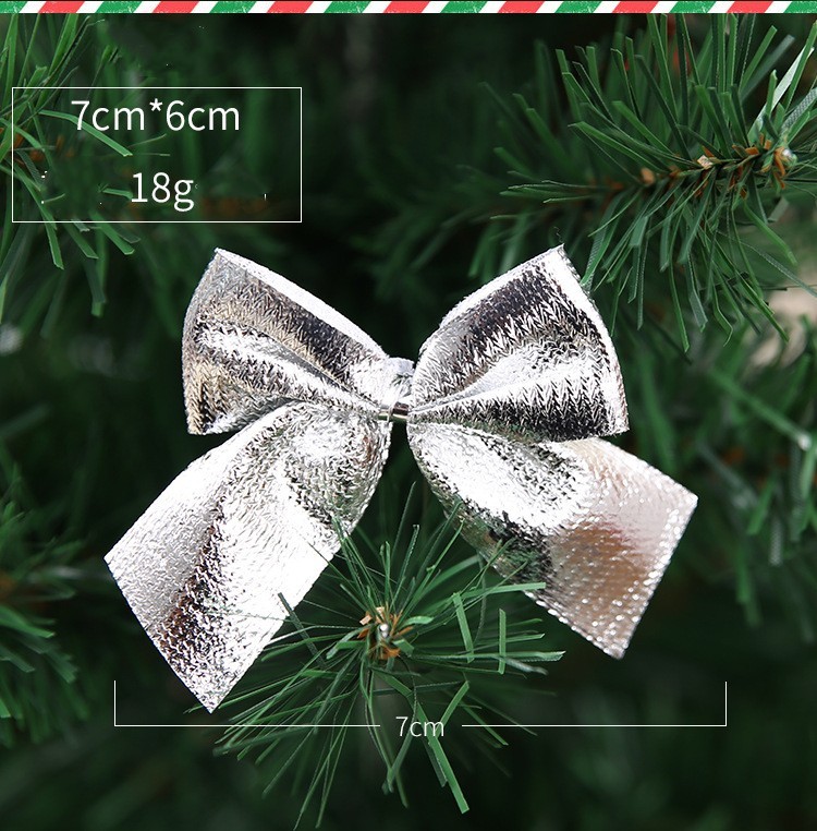 Christmas Decoration Supplies Christmas Tree Pendant Small Bowknot 12 Pieces