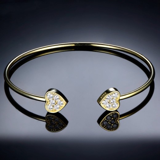 Women's Simple Love Mosang Diamond Bracelet