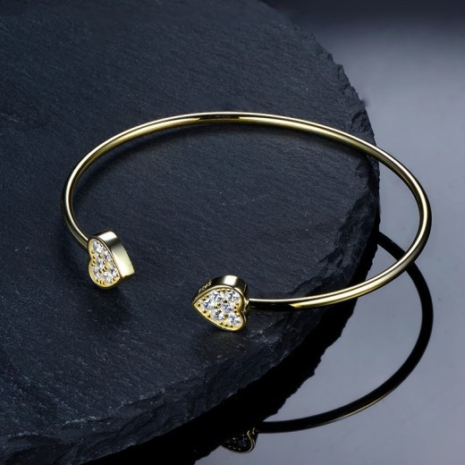 Women's Simple Love Mosang Diamond Bracelet